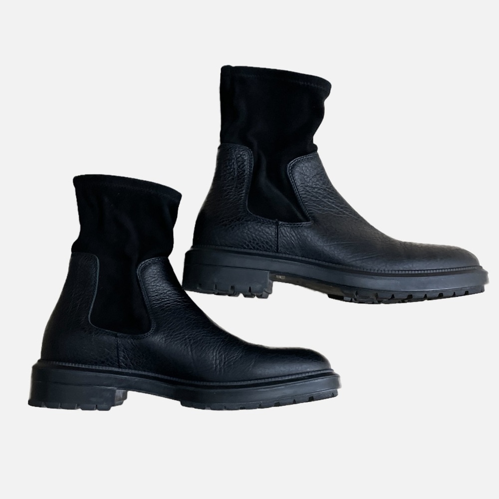Aquatalia Men's Weatherproof Leather Boots Size 7 Black